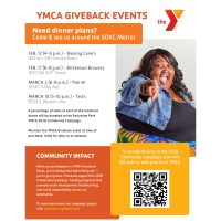 YMCA Giveback Events - Need dinner plans? Come & see us around the SOKC Metro!