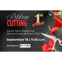 Ribbon Cutting Celebrating for Doors More Oklahoma's One-Year Anniversary