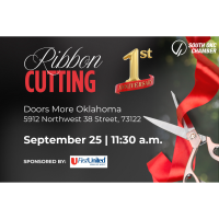 Ribbon Cutting Celebrating for Doors More Oklahoma's One-Year Anniversary