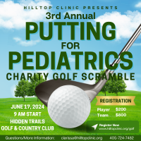 Registration Open for 3rd Annual Putting for Pediatrics Golf Scramble Fundraiser By Christ Community Health Coalition - Hilltop Clinic