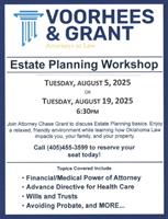 Free Estate Plan Workshop By Voorhees & Grant