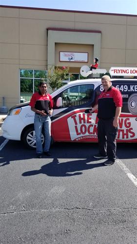 Our office in Peachtree City, Ravi and Senior technician Michael 