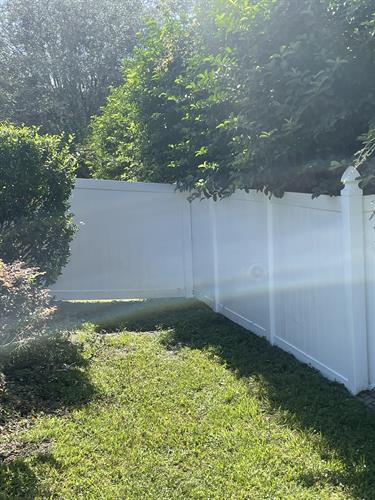 Cleaned PVC Fence