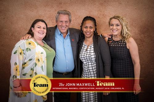Melissa Overton and her colleagues with John Maxwell- Summer 2018