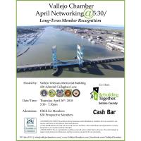 Vallejo Chamber April Networking @ 5:30 / Long Term Member Recognition