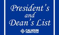 Calhoun Announces 2025 Fall Semester President's and Dean's List 