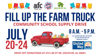 Fill Up the Farm Truck School Supply Drive