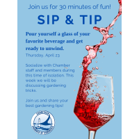 Please join us for our Sip & Tip - Gardening Tips & Tricks During Quarantine