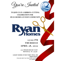 You're Invited to the Grand Opening & Ribbon Cutting Celebration for Ryan Homes at Fost Community
