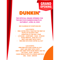 Donut Miss Out: Grand Opening of Moyock Dunkin' Donuts on April 22nd