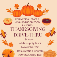 Holiday Meals Partnership with Neighborhood Food Pantries & Northwestern Medicine CDH Staff