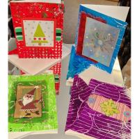 Gelli Printed Holiday Cards