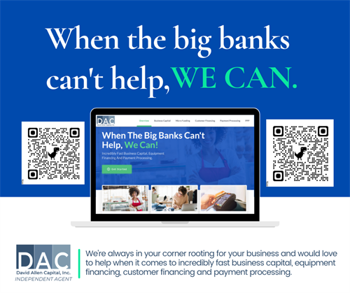 David Allen Capital (DAC), through the BankBreezy™ Platform. Apply online: https://bankbreezy.com/no-obstacles