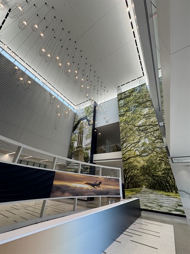 Savannah Convention Center commercial photography project showcasing Red Passage’s experience with large-format visual installations and public spaces.