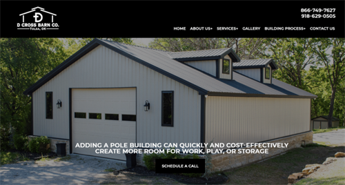 Website Design for D Cross Barns