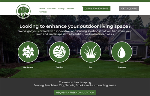 Website Design for Thomason Landscaping