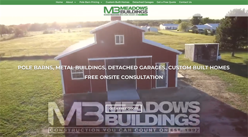 Website Design for Meadows BUildings