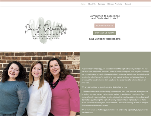 Website Design for Danville Dermatology