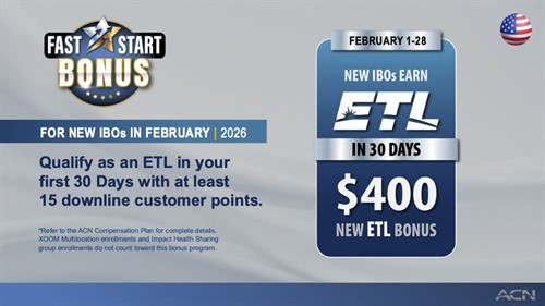ACN Business Opportunity February 2026 Customer Bonus