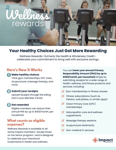 Impact Health Sharing Wellness Rewards