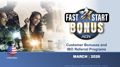 ACN Business Opportunity Fast Start Bonus