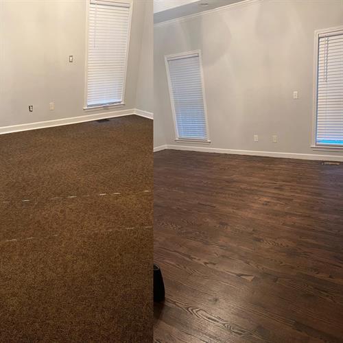 Carpet removal, Install hardwoods  Carpet removal, Install hardwoods