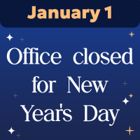 Office closed for New Year's Day
