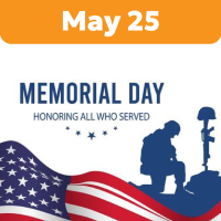 Chamber Office closed in observance of Memorial Day