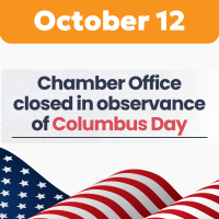 Chamber Office closed in observance of Columbus Day