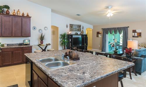 Great kitchens with extra large island and pantry and your choice of cabinets!