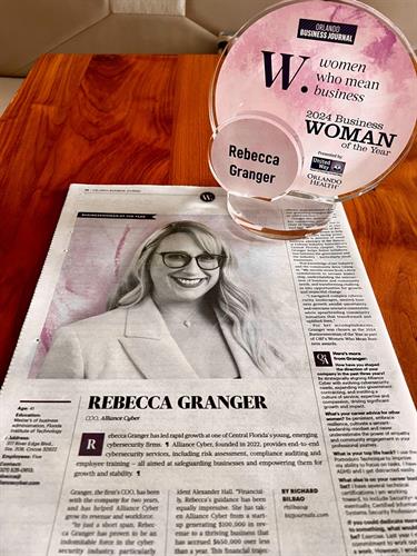 Rebecca Granger - Orlando Business Journal Women who mean Business 2024 Business Woman of the Year