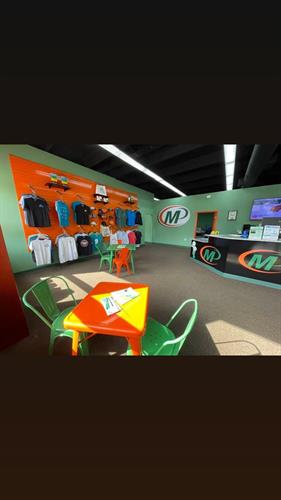 New Lobby area with Samples of our screen printing, Embroidery & Sublimation apparel printing