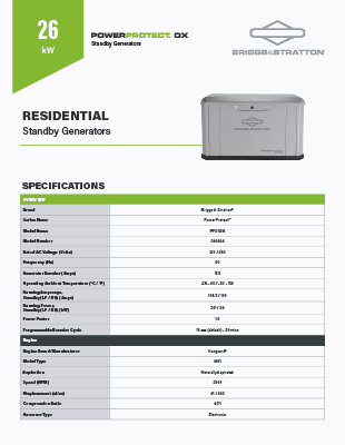 26 KW Power Protect Specifications