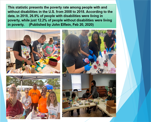 Our village members learning experience, cooking w/ Chef Jillian