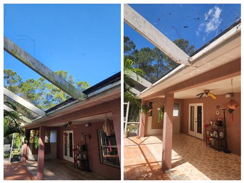 Pool enclosure cleaning