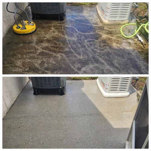 Patio pressure washing