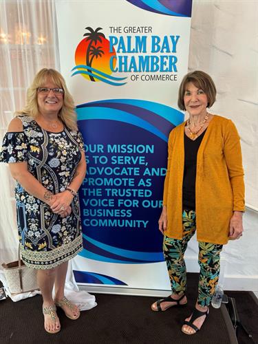 Kim and Judi at the November 2024 Chamber of Commerce Luncheon