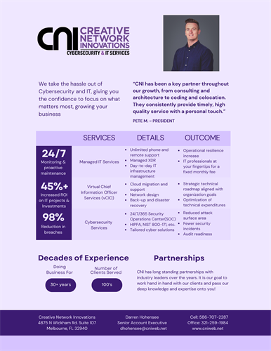 Managed Services One Pager Managed Services One Pager