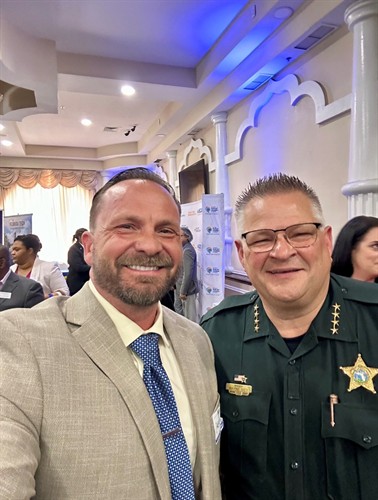 Sherriff Ivey and I at the Mayors Breakfast