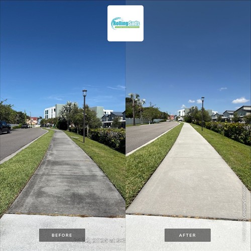Community sidewalk cleaning — HOA property, Melbourne