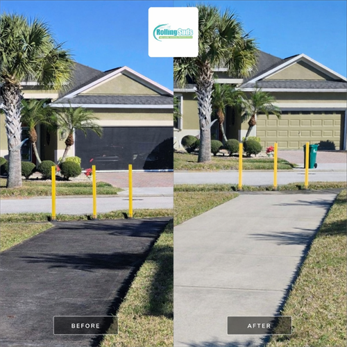 Community sidewalk cleaning — HOA property, Viera
