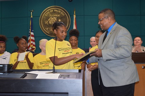 Developing Leaders teens at Palm Bay City Council