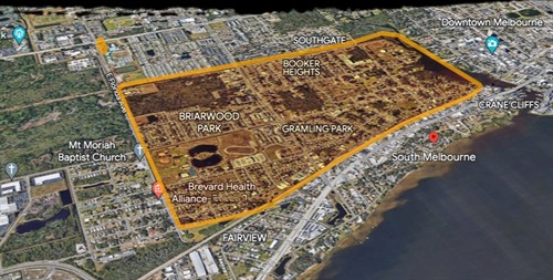 CReA service area: Historic South Melbourne and Northeast Palm Bay