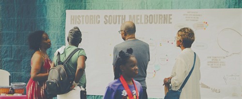 Residents at a Historic South Melbourne community planning session