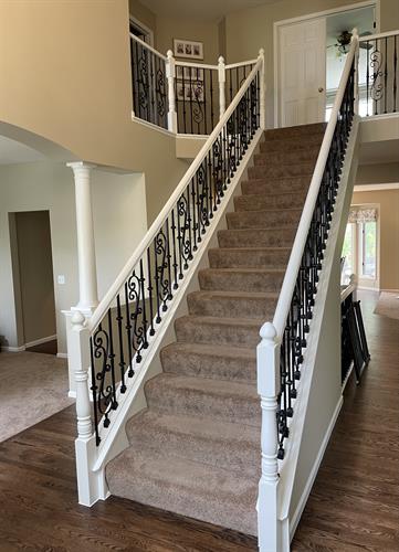 Stair Rails Painting Project in Eagan
