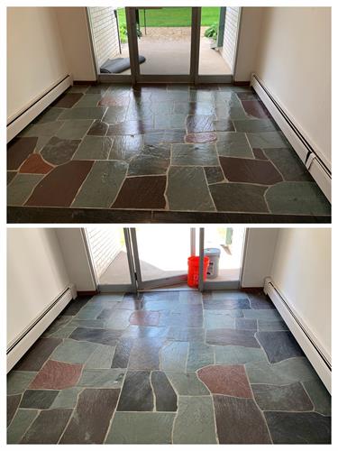 Hardfloor care - before / after