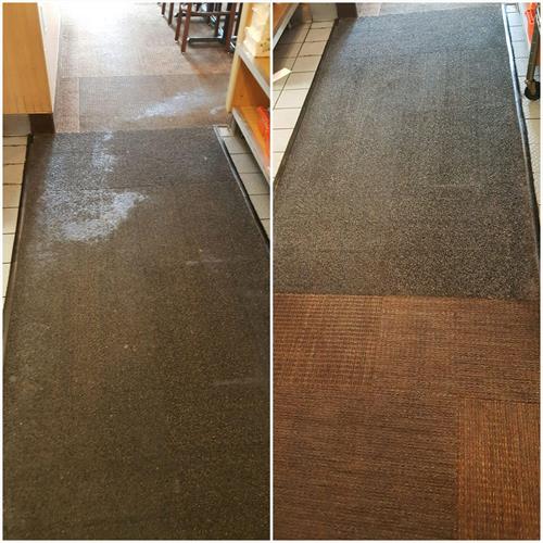 Commercial Carpet Cleaning - Restaurant Before / After
