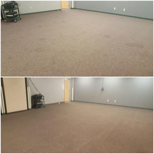 Commercial Carpet Cleaning - Office before/after