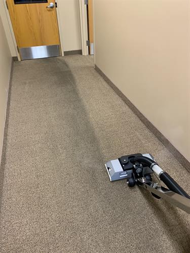 Commercial Carpet Cleaning - Apartment before/after
