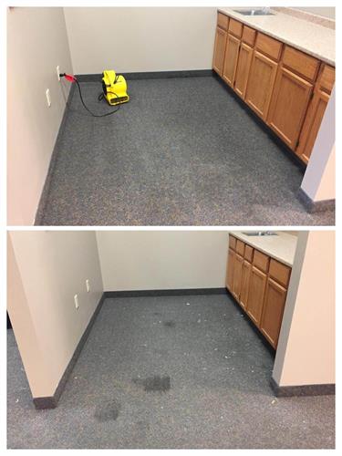 Commercial Carpet Cleaning - office before / after
